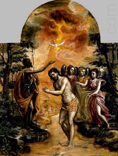 GRECO, El Baptism of Christ china oil painting image